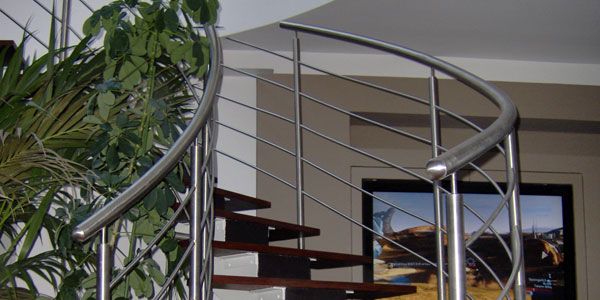 Escalier bois et inox